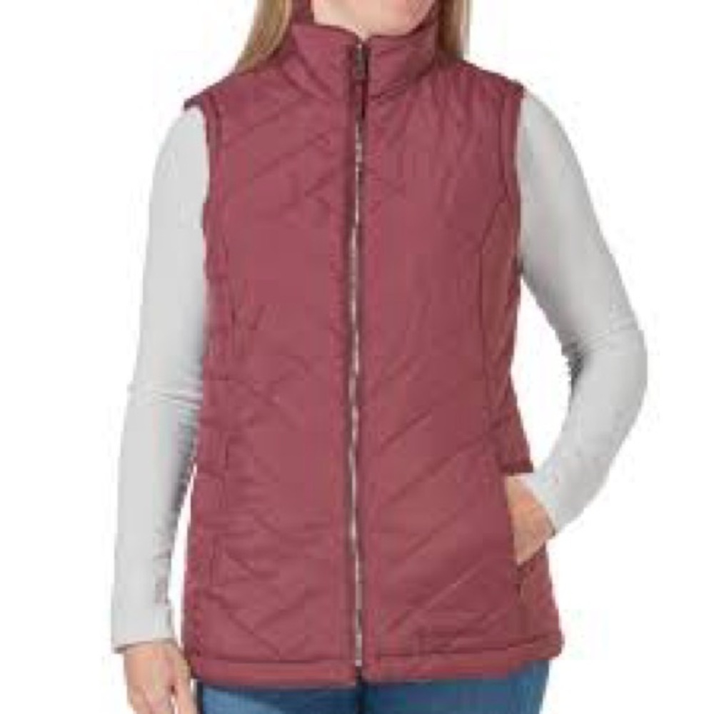 Free Country Womens Reversible Brick Red Vest Small